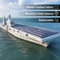 Réplique géante 1:1 de navire de transport amphibie gonflable de 260 m, navire maritime simulé détectable pour l'entraînement et les expositions commerciales