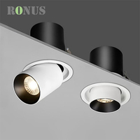 Spot encastré à double tête 24W * 2 Cylindres pour plafond COB Anti-éblouissement LED Downlight