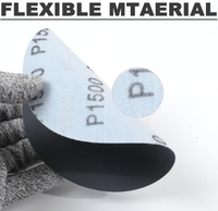 Papier abrasif en carbure de silicium de 6 pouces sans trou, pour ponçage humide et sec, imperméable, sans trou, pour la peinture automobile, le polissage des métaux, outil de polissage