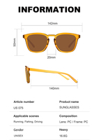 Las mejores gafas de sol de moda con espejo, logotipo personalizado, gafas de sol de conducción clásicas polarizadas para exteriores de gran tamaño