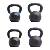 CZFIT Kettlebell en fonte revêtue de haute qualité avec logo personnalisé, pour entraînement de force et musculation, 4-32 kg, avec anneaux de couleur