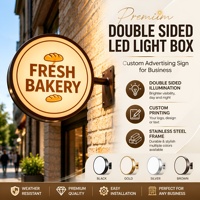 Boîte lumineuse publicitaire LED extérieure personnalisée en usine, étanche, illuminée, signalétique murale en acrylique