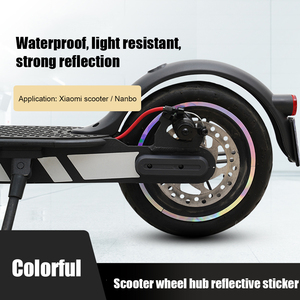 Pegatina Reflectante Protectora <span class=keywords><strong>para</strong></span> el Buje de la Rueda del Scooter Eléctrico xm M365, Piezas de Repuesto - Product Image 4