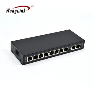 Interruptor Poe de 8 portas com Gigabit 2 Uplink Porta Ethernet de alimentação externa 120W, 10/100Mbps, para câmera IP Dahua