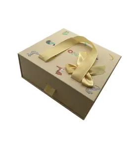 供应商工厂定制手工小纸件礼品盒可爱粉色耳环纸抽屉盒，带裁纸感谢卡