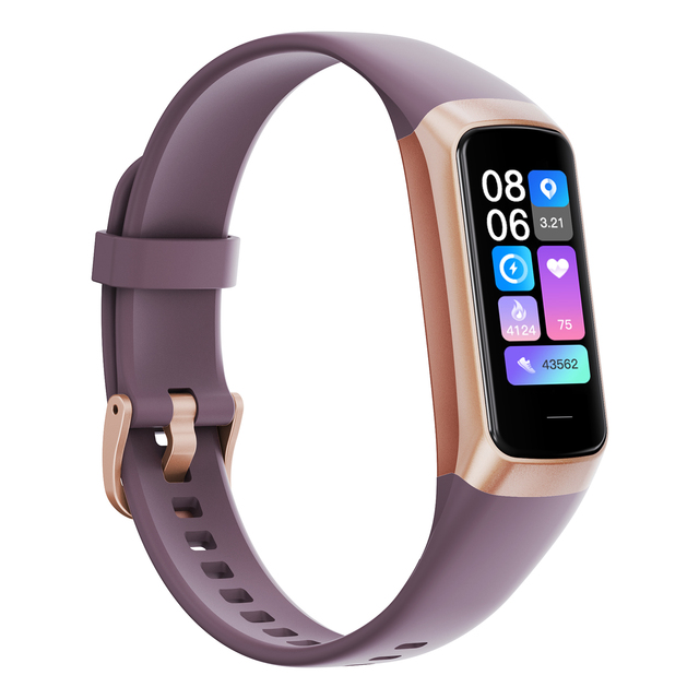 Hot Selling C60 Smart Bracelet 1.1" AMOLED Screen Color Blood Pressure Monitor Heart Rate Body Temperature Call Reminder
