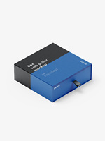 Dossiers en carton rigide haut de gamme sur mesure avec ruban de tirage pour l'emballage de cadeaux de soins de la peau et de parfums pour hommes
