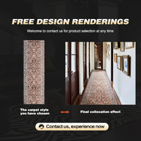 Dsermer Lüks Pers Dokuma Çiçek Desenli Kaymaz Polyester Halı Ruloları Yıkanabilir Yolluk Halıları Ev Otel Ziyafet Salonu için