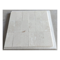 Dalles de pavé en pierre de coquille Myra, 100% marbre naturel, vente en gros, personnalisables, pour terrasse de piscine, intérieur/extérieur, modernes, finition polie, décoratives