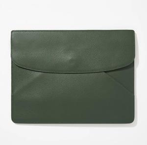 Housse pour ordinateur portable en cuir PU sur mesure extra fine 13 15 pouces pour les voyages, fermeture magnétique, sac d'ordinateur classique de luxe - Product Image 1