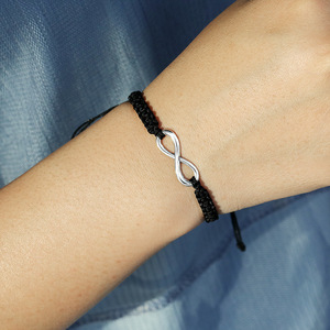 <span class=keywords><strong>Pulseras</strong></span> de Cuerda Trenzada de la Suerte, Ajustables, Infinito, <span class=keywords><strong>para</strong></span> Parejas, Amistad, Amor Eterno, Venta al por Mayor, 2 Piezas - Product Image 2