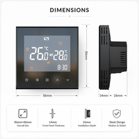 Thermostat d'ambiance numérique intelligent WiFi OEM avec affichage pour système de chauffage par radiateur hydronique