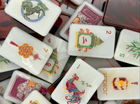 160 pièces – Jeu de société de luxe moderne en acrylique écaille de tortue, motif floral pagode magnétique, pour collection et divertissement en intérieur