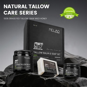 ชุดผลิตภัณฑ์ดูแลผิวสำหรับผู้ชาย OEM Natural <span class=keywords><strong>Men</strong></span> Skin <span class=keywords><strong>Care</strong></span> Set ฮาลาล บาล์มน้ำผึ้งจากไขมันวัวที่เลี้ยงด้วยหญ้า สำหรับผู้ชายและผู้หญิง ชุดของขวัญสำหรับเทศกาล ชุดผลิตภัณฑ์ดูแลผิวจากไขมันวัว - Product Image 3
