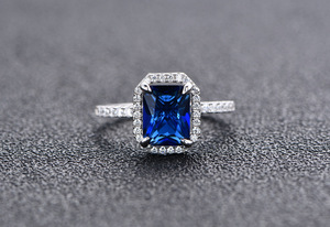 Anillo de Diamantes de Colores para Mujer, Joyería de Moda, Plata de Ley S925, Anillo Rectangular de Rubí, Amuleto para Mujer, Joyería Personalizada de Alta Gama - Product Image 5