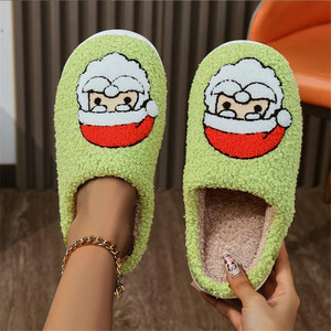 2024 New Arrival Christmas Winter Cotton Home <strong>Slippers</strong> Santa <strong>Xmas</strong> Tree Pattern Cozy Plush Indoor <strong>Slipper</strong> - Product Image 1
