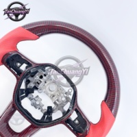 Expédition rapide d'usine avec volant de voiture en cuir perforé rouge et fibre de carbone pour Accord Civic CR-V 11e génération 2022-2025