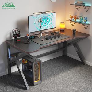 Escritorio Gaming Profesional en Forma de K Wayon, Mesa para <span class=keywords><strong>PC</strong></span> de Fibra de Carbono con Diseño Ergonómico en Arco para Oficina en Casa y Deportes Electrónicos - Product Image 2