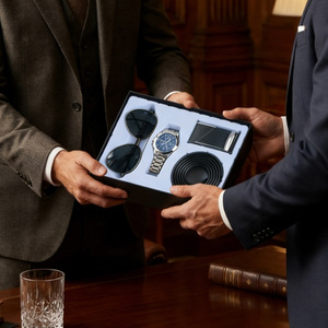 Cross Border Gift Set For Men Sunglasses Watch Leather Strap Father S Day <b>Valentine</b> S Day Present Business Gift <b>Box</b> - Product Image 3