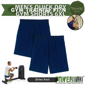Custom Men's Casual Quick Dry Running Gym Training <b>Sweat</b> <b>Shorts</b> Solid Pattern Hot Canvas Mid Waist Drawstring Closure 6XL - Product Image 3