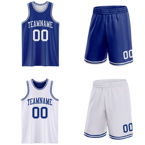 Ensemble de shorts et maillot de basket personnalisés pour l'entraînement en équipe, unisexe, imprimé numérique, motif 3D, taille élastique, sans manches, col en V, séchage rapide - Product Image 1