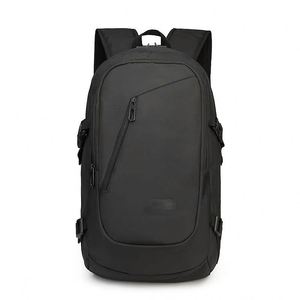 Custom Logo Unisex <b>Black</b> Nylon Oxford Leather Bag Laptop Office <b>Backpack</b> for <b>Men</b> - Product Image 6