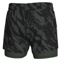 Short fendu mi-long pour MMA et BJJ Double couche avec doublure de compression Tissu doux super léger et durable