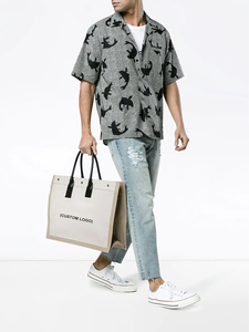 Wholesale Customized Fashion Large Canvas Women's Tote Bags <strong>Luxury</strong> Ladies <strong>Handbags</strong> - Product Image 2