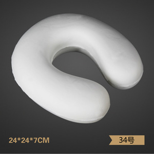 Almohada de espuma viscoelástica en forma de U para viajes, soporte para el cuello, conducción, avión, oficina, siesta, diseño cómodo de rebote lento, color sólido - Product Image 4