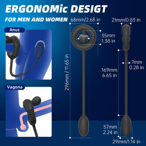 Nieuwe Cockring <span class=keywords><strong>Vibrator</strong></span> Prostaat Orgasme Vibratie Massager Mannelijke Siliconen Springende Ei Anale Plug met Penil Ring - Product Image 6