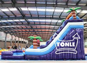 Tobogán acuático inflable comercial de <span class=keywords><strong>tres</strong></span> <span class=keywords><strong>carriles</strong></span> de 20 pies de altura a la <span class=keywords><strong>venta</strong></span> - Product Image 4
