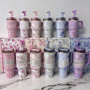 Boîte cadeau Série fleurs 20/40 Oz Tasses isothermes en acier inoxydable Design classique moderne Isolées pour tasse <span class=keywords><strong>Stanley</strong></span> - Product Image 1