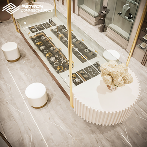 ห้างสรรพสินค้าแฟชั่นบูติกสั่งทำร้านเครื่องประดับการออกแบบตกแต่งภายในไฟ LED ติดผนังตู้โชว์เครื่องประดับ - Product Image 1