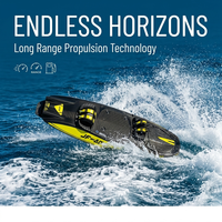 Planche de surf et jetboard en composite graphite Onyx Hull Gold Lines, norme export, avec propulseur intelligent à injection haute performance