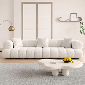 Phổ Biến Kem Trắng Đồ Nội Thất Phòng Khách L Hình Dạng Sofa Đặt Sang Trọng Hiện Đại Ghế Nhung Phòng Chờ Mềm Mại Thanh Lịch Sofa Đặt Cho Nhà - Product Image 4
