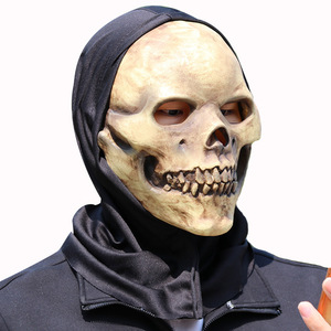 ISO 9001 Factory Horror Skull Mask Scary Skeleton Props Bufanda Party Festival Máscara de <span class=keywords><strong>Halloween</strong></span> Props - Product Image 3
