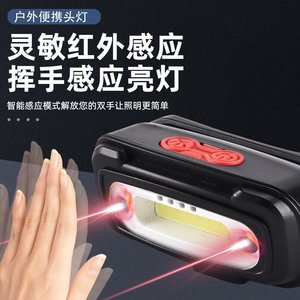 Linterna Frontal Recargable LED, Portátil, Impermeable, Ligera, Regulable, para Camping al Aire Libre - Product Image 4