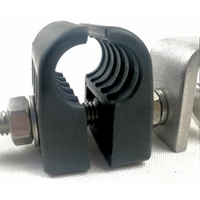 Pince de câble multifonction 1/2 avec double trou, double sens, en PP, avec clip de suspension pour câble coaxial et fibre optique FTTH FTTX