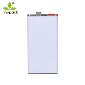 <span class=keywords><strong>Bidon</strong></span> métallique rectangulaire de <span class=keywords><strong>3</strong></span> <span class=keywords><strong>litres</strong></span> en fer blanc avec becs flexibles en plastique pour emballage d'huile d'olive - Product Image 4