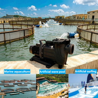 Pompe de circulation résistante à la corrosion de 3 à 10 CV pour l'aquaculture, les parcs aquatiques, les piscines à vagues artificielles, les piscines marines et l'eau de mer