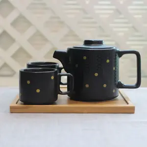 陶瓷茶具定制图案茶壶带杯个性化标志陶瓷茶具，适合家庭日用下午茶