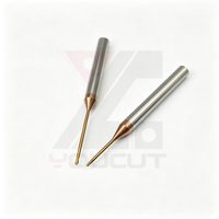 Fraise à queue sphérique à rainures profondes en carbure monobloc série R0.5 pour le fraisage CNC de profondeur de cavités profondes et de contours 3D de l'acier au carbone et de l'acier allié