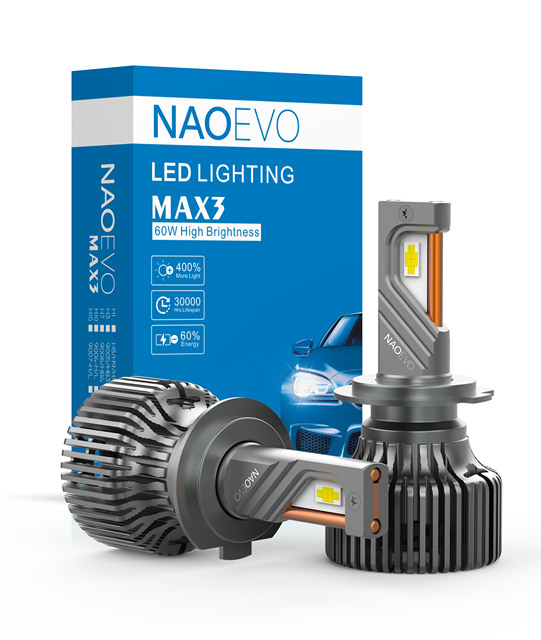 NAOEVO  Brand Auto Lighting System MAX3 with Decoding Function 2 Years Warranty  120W H4 H11 H7 Led Headlight