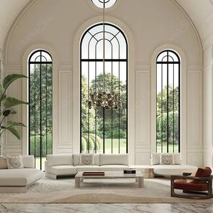 Fenêtre de salle de bain à <span class=keywords><strong>double</strong></span> <span class=keywords><strong>vitrage</strong></span> sur mesure, design simple, cadre en aluminium, fenêtre à battant, fenêtres de maison, cadre en aluminium ultra-fin - Product Image 4