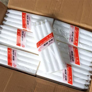 Pure white 40g stick candles for Nigeria Africa market 8pcs per pack 30 pack per carton for religious and lightning