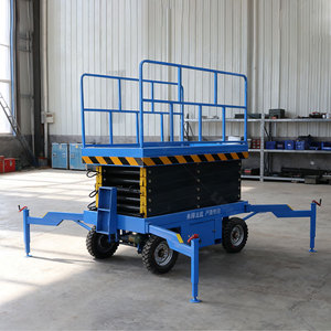 Plateforme élévatrice mobile électrique à ciseaux de 6 à 24 m avec <span class=keywords><strong>manivelle</strong></span> manuelle et supports pour le levage de marchandises, à vendre - Product Image 1