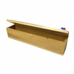 Кухонный роликовый диспенсер для обертывания, бамбуковый деревянный диспенсер для фольги, органайзер для алюминиевой фольги - Product Image 2