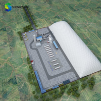 Grande Tente Dôme Gonflable Climatisée Quatre Saisons à Ouverture Rapide Automatique en Alliage d'Aluminium pour Salle de Sport, Terrain de Sport et Court