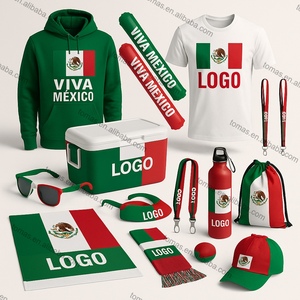 Vistosi set regalo a tema messico con bandiere personalizzate di abbigliamento sportivo e articoli di allegria per eventi festivi e coinvolgimento della folla - Product Image 1