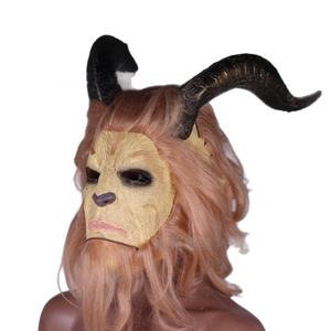 Máscara de látex Beast Prince para Halloween Cosplay Beauty and Beast Headgear para fiestas - Product Image 3